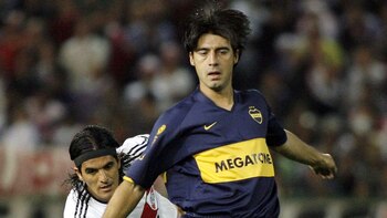 Cáceres, durante un Superclásico frente