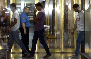 Los acusados, en su paso