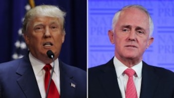 Donald Trump, presidente de los Estados Unidos, y Malcolm Turnbull, premier australiano