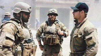 Durante la filmación de la película ‘El francotirador’, de 2015, en la que Lacz fue asesor (Kevin Lacz)