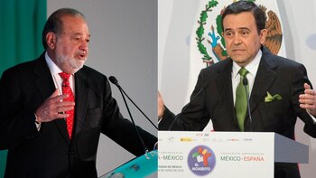 Carlos Slim y el secretario de Economía Ildefonso Guajardo (Getty)