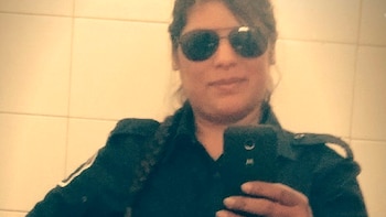 Romina Maguna, en uniforme de