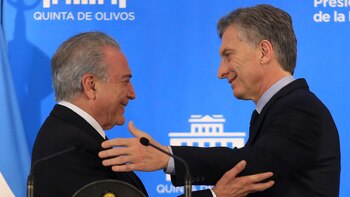 Los presidentes Michel Temer (Brasil)