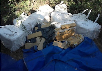 Parte de los bultos que