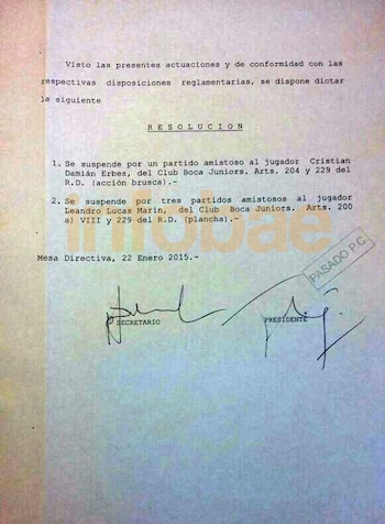 Resolución y suspensión a los