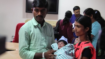 Lalitamma y Chennabasava con su