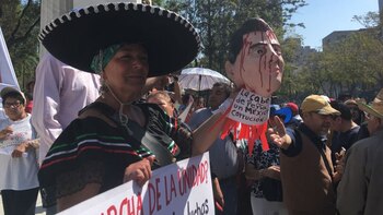 Algunos protestantes pidieron la renuncia de Enrique Peña Nieto (Juliana Fregoso)