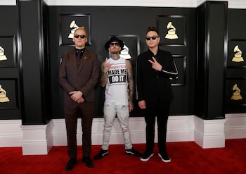 Blink 182 arrives at the