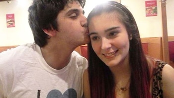 Cassidy Trevan con su novio,