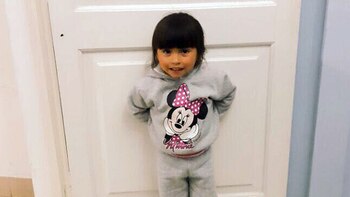 Mía, la nena de 3 años hija de Segundo Galván y Nancy Ibañez
