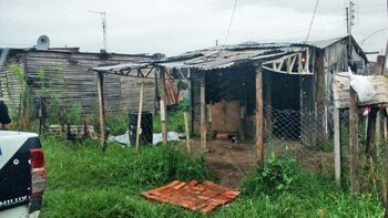 La vivienda del asentamiento “6 de enero” donde ocurrió el crimen