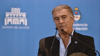 Oscar Aguad durante una conferencia