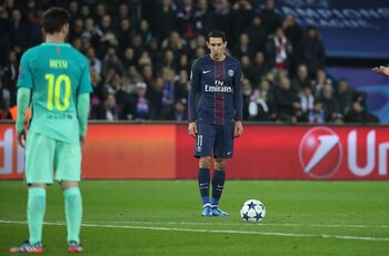 La concentración de Ángel Di María antes de abrir el marcador