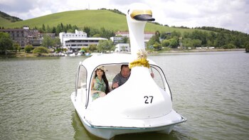 Los enamorados disfrutan del día