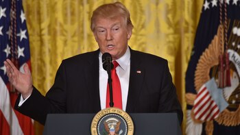 Donald Trump, durante su presentación