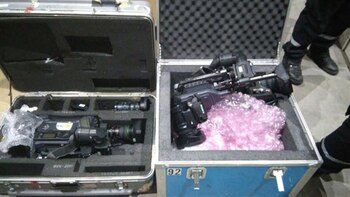 Parte del material incautado.