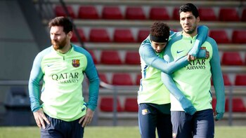 Messi, Neymar y Suárez, en