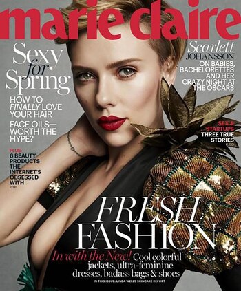 Scarlette Johasson en la nueva tapa de Marie Claire edición US