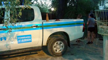 Ayer, durante el allanamiento y