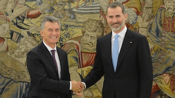 Mauricio Macri y Felipe VI