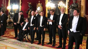 El grupo de funcionarios argentinos