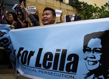 Seguidores de la senadora Leila