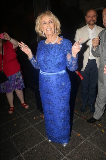 Al finalizar la fiesta, la diva habló con los periodistas sobre el festejo