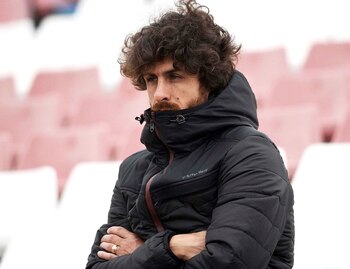 Aimar presenció el entrenamiento del
