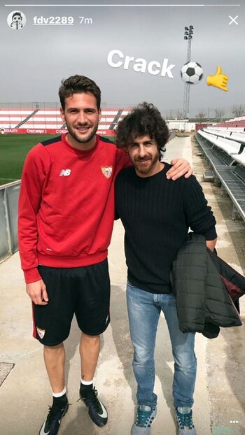 Franco “Mudo” Vázquez, junto a