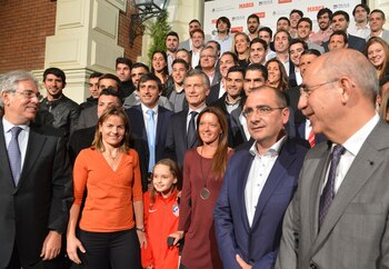 La recepción fue en la residencia del Embajador