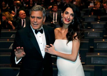 George Clooney y su esposa