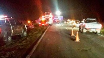 El choque cerca de Las