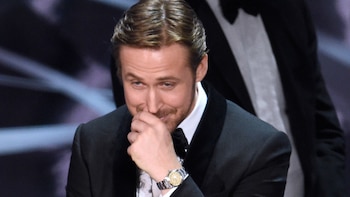 El gesto de Ryan Gosling al enterarse del error que dio la vuelta al mundo (AP)