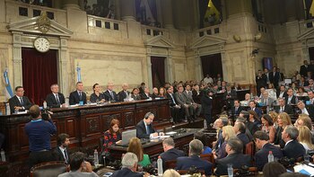 El presidente Mauricio Macri, junto