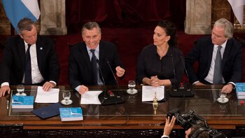 Mauricio Macri durante las sesiones