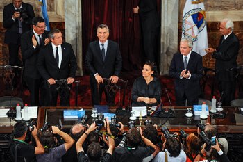 El Presidente durante la Asamblea Legislativa de 2017