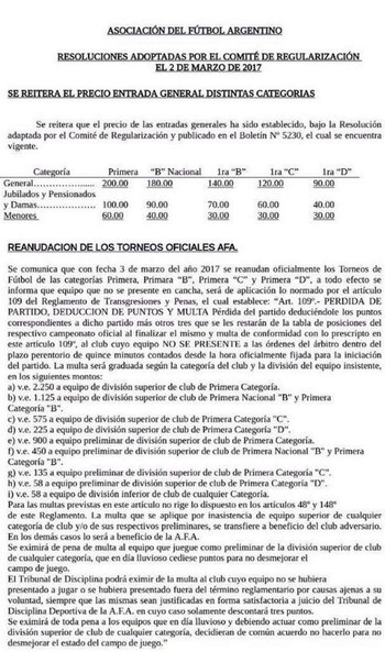 El comunicado que se filtró