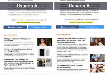 (Distintas recomendaciones para distintos usuarios)
