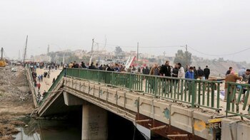 Los puentes sobre Mosul fueron