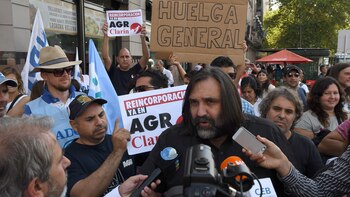 El preceptor Roberto Baradel lidera el gremio de docentes de la Provincia (Télam)