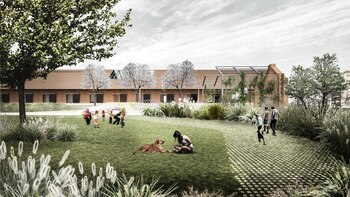 Así se verán los terrenos aledaños a la Estación Once cuando termine la construcción del parque, en agosto del año próximo