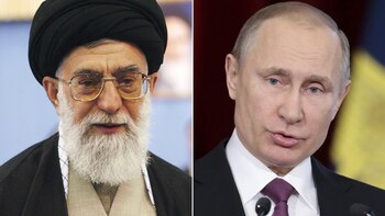 Ali Khamenei y Vladimir Putin