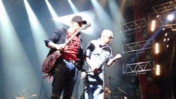 Gaspar Benegas, junto a Solari,