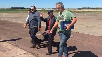 Solari, al llegar a Olavarría,