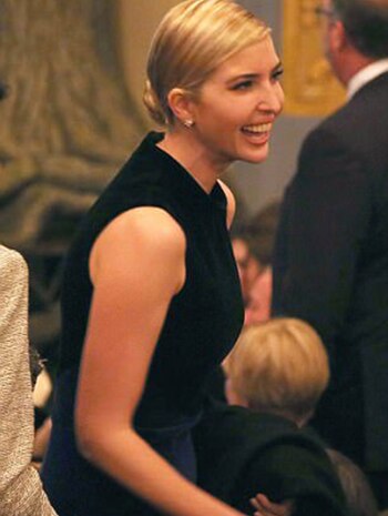 Ivanka lució muy sonriente y