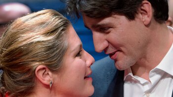 Trudeau y Sophie se mostraron