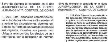 Uno de los párrafos idénticos