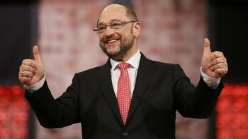 Martin Schulz,tras su elección como