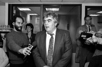 Jimmy Breslin en la redacción