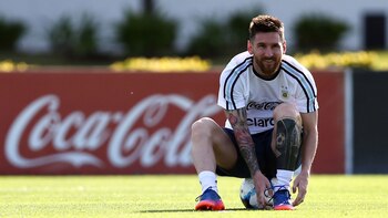 Messi se entrenó hoy por